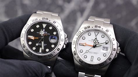 rolex explorer 2 white vs black